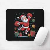 Grappige Kerstman Juichende Cheerleading Kerstmis  Muismat (Met muis)