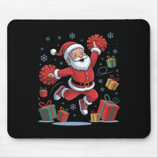 Grappige Kerstman Juichende Cheerleading Kerstmis  Muismat