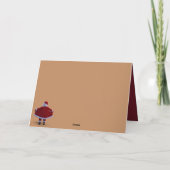 Grappige Kerstman Kaart (Achterkant)