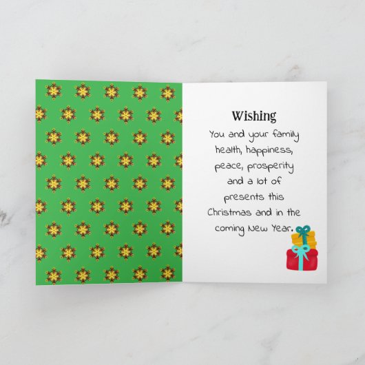 Grappige Kerstman Kaart (Binnen)