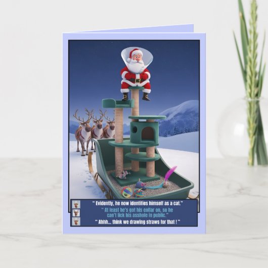 Grappige Kerstman Kaart (Voorkant)