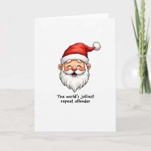 Grappige Kerstman Kaart Werelds Opgewektste Wetsov