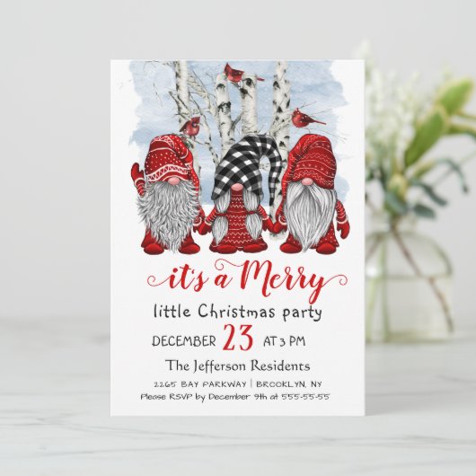 Grappige Kerstman Kabouters Prettig Kerstfeest Fee Kaart (Staand voorkant)