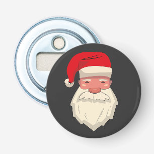 grappige kerstman kerst button flesopener