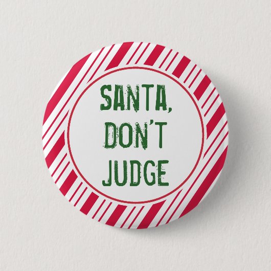 Grappige Kerstman Kerst Knop Speld Ronde Button 5,7 Cm (Voorkant)