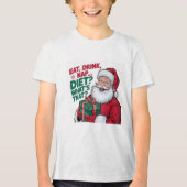 Grappige Kerstman Kerst TriBlend T-shirt (Voorkant)