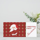 Grappige Kerstman - Kerst Uitnodiging (Staand voorkant)