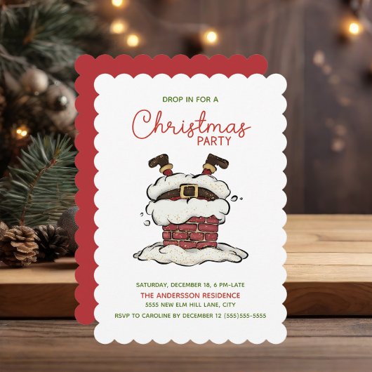 Grappige Kerstman Kerstfeest Kaart