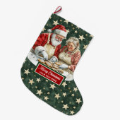 Grappige Kerstman Kerstkous familie Grote Kerstsok (Voorkant (Hangend))