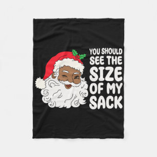 Grappige Kerstman Kerstman Afro Afro-Amerikaan Fleece Deken