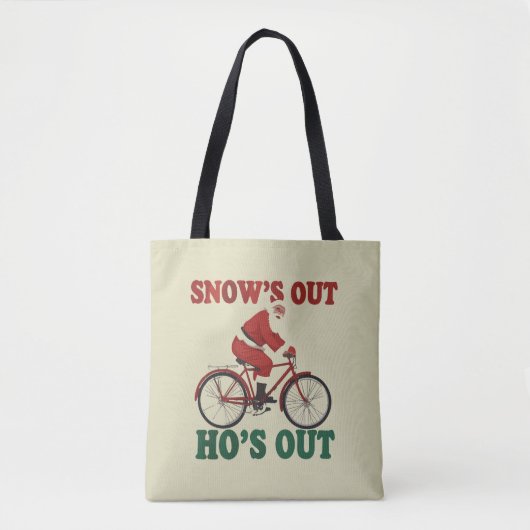 Grappige Kerstman Kerstman is uit Ho's is uit Tote Bag (Voorkant)