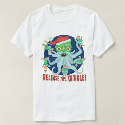 Grappige Kerstman Kerstman Laat de Kringle T-shirt (Design voorkant)