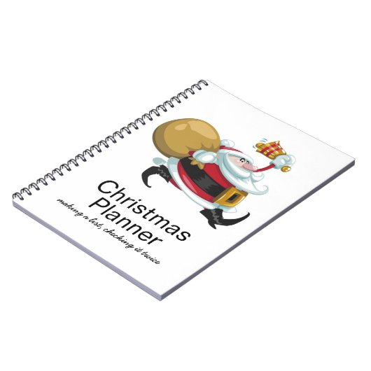 Grappige Kerstman Kerstman Planner Notitieboek (Linkerzijde)