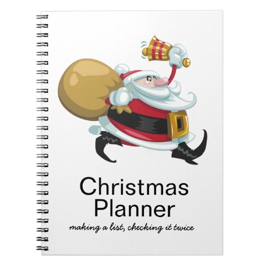 Grappige Kerstman Kerstman Planner Notitieboek (Voorkant)