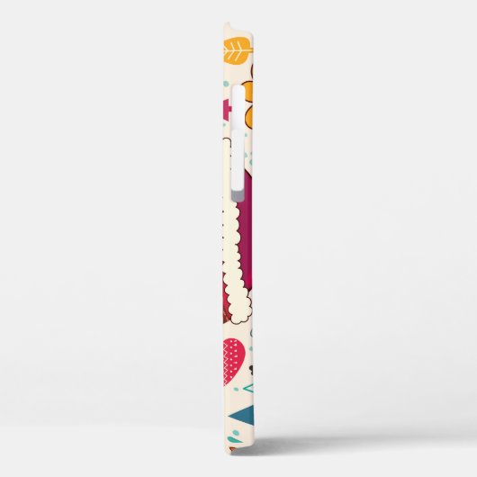 Grappige Kerstman Kerstmis Illustratie Case-Mate iPhone Case (Achterkant / Links)