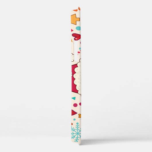 Grappige Kerstman Kerstmis Illustratie Case-Mate iPhone Case (Achterkant / Rechts)