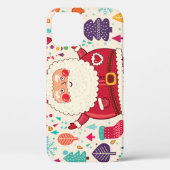 Grappige Kerstman Kerstmis Illustratie Case-Mate iPhone Case (Achterkant)