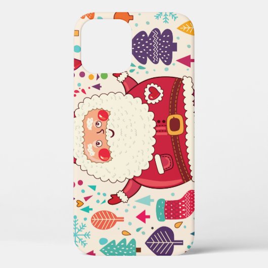 Grappige Kerstman Kerstmis Illustratie Case-Mate iPhone Case (Achterkant)