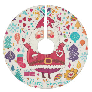 Grappige Kerstman Kerstmis Illustratie Kerstboom Rok