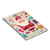 Grappige Kerstman Kerstmis Illustratie Notitieboek (Rechterzijde)