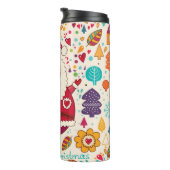 Grappige Kerstman Kerstmis Illustratie Thermosbeker (Geroteerd rechts)