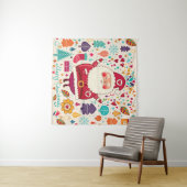 Grappige Kerstman Kerstmis Illustratie Wandkleed (In Situ (horizontaal))