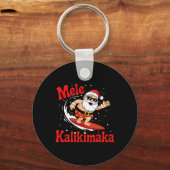 Grappige Kerstman Kerstmis in juli zomer Kerstmis Sleutelhanger (Voorkant)