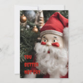 Grappige Kerstman Kerstmis Je Moet Niet Huilen Feestdagenkaart (Voorkant)
