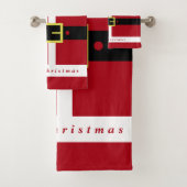 Grappige Kerstman Kerstmisbadhanddoeken Bad Handdoek (Insitu)