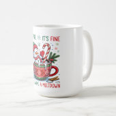 Grappige Kerstman Kerstmug Koffiemok (Voorkant rechts)