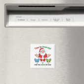Grappige Kerstman Kerstmuts Zoek Magnet (Insitu (Vaatwasser))