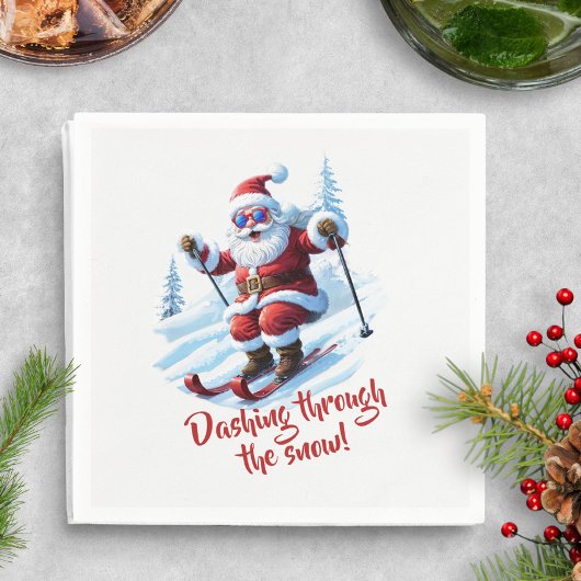 Grappige Kerstman Kerstpapier Servet