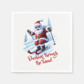 Grappige Kerstman Kerstpapier Servet (Voorkant)
