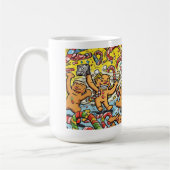 Grappige Kerstman & Kerststol Kerstmoker Koffiemok (Links)