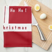 Grappige Kerstman Keuken Handdoek (Quarter Fold)