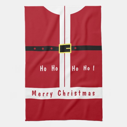 Grappige Kerstman Keuken Handdoek (Verticaal)