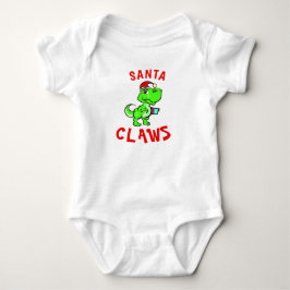 Grappige Kerstman Klauwen Dinosaur Baby's 1e Kerst Romper