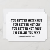 Grappige kerstman komt naar de stad kerst Kaart (Voorkant)