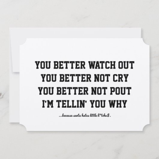 Grappige kerstman komt naar de stad kerst Kaart (Voorkant)