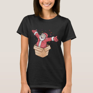 Grappige Kerstman komt uit een doos T-shirt