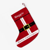 Grappige Kerstman Kous Custom Naam Kleine Kerstsok (Achterkant (Hangend))