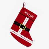Grappige Kerstman Kous Custom Naam Kleine Kerstsok (Voorkant (Hangend))