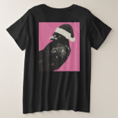 Grappige kerstman kraai geloof ik grote maat t-shirt (Design achterkant)