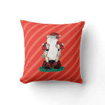 Grappige kerstman kussen
