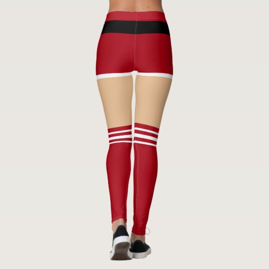 Grappige Kerstman Leggings (Achterkant)
