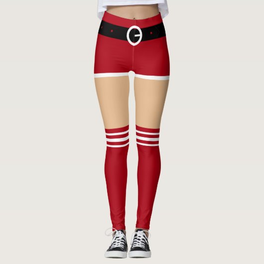 Grappige Kerstman Leggings (Voorkant)
