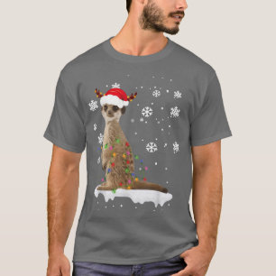 Grappige Kerstman Mangoe Dier Kerstverlichting Lie T-shirt