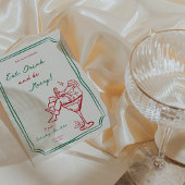 Grappige Kerstman Martini uitnodiging