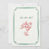 Grappige Kerstman Martini uitnodiging (Achterkant)