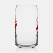 Grappige Kerstman meest geweldige tijd Blikvorm Glas (Links)